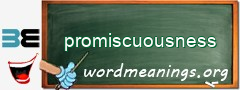 WordMeaning blackboard for promiscuousness